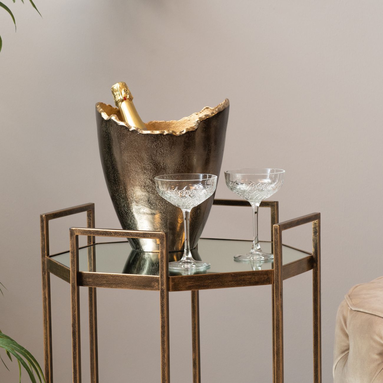 Merapi Lava Gold Vase Large